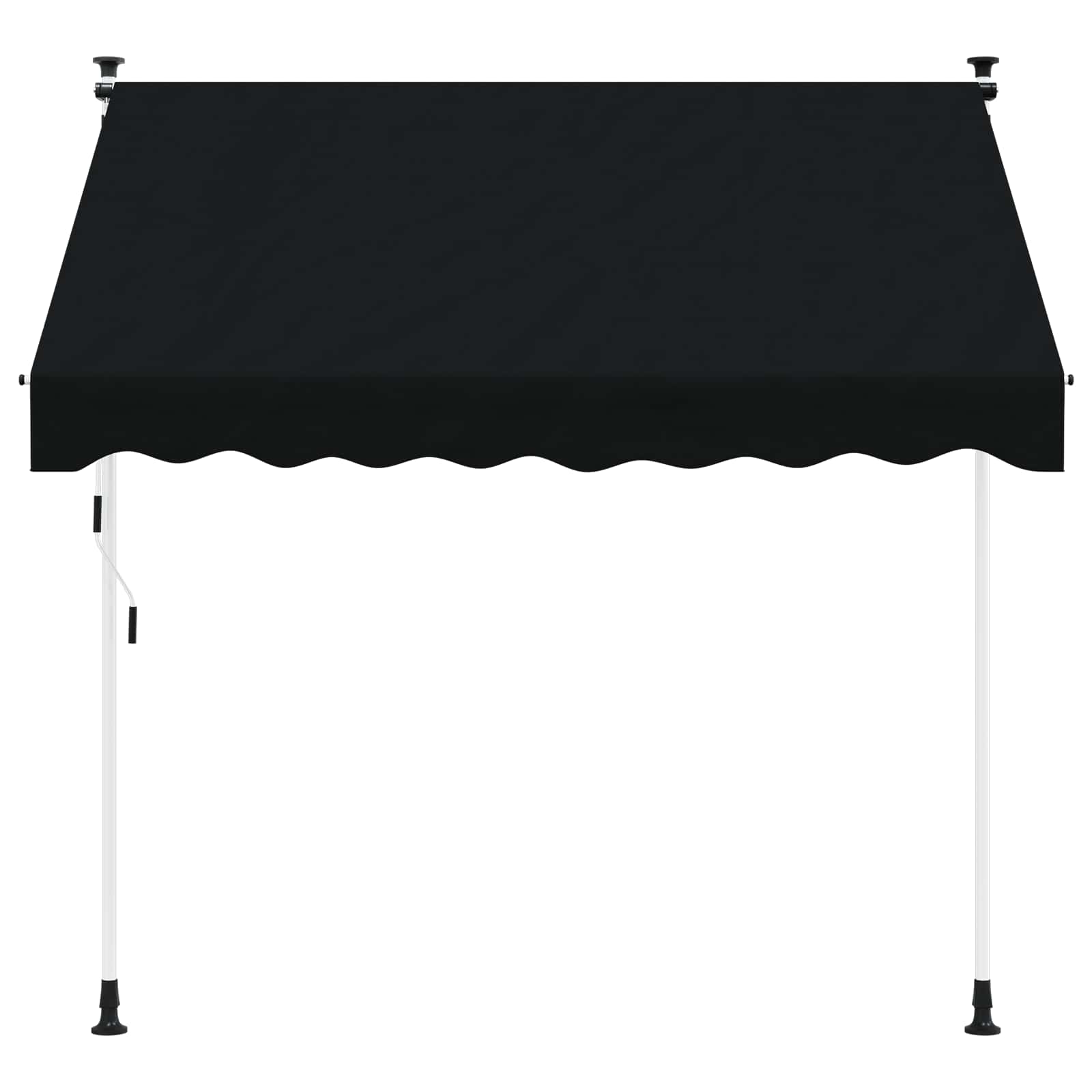 vidaXL Manual Retractable Awning Black 200 cm 3