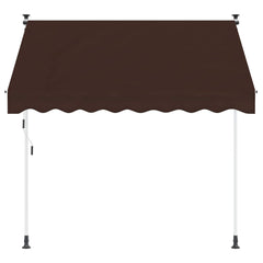 vidaXL Manual Retractable Awning Brown 150 cm 3