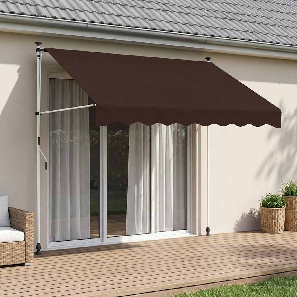 vidaXL Manual Retractable Awning Brown 200 cm 1