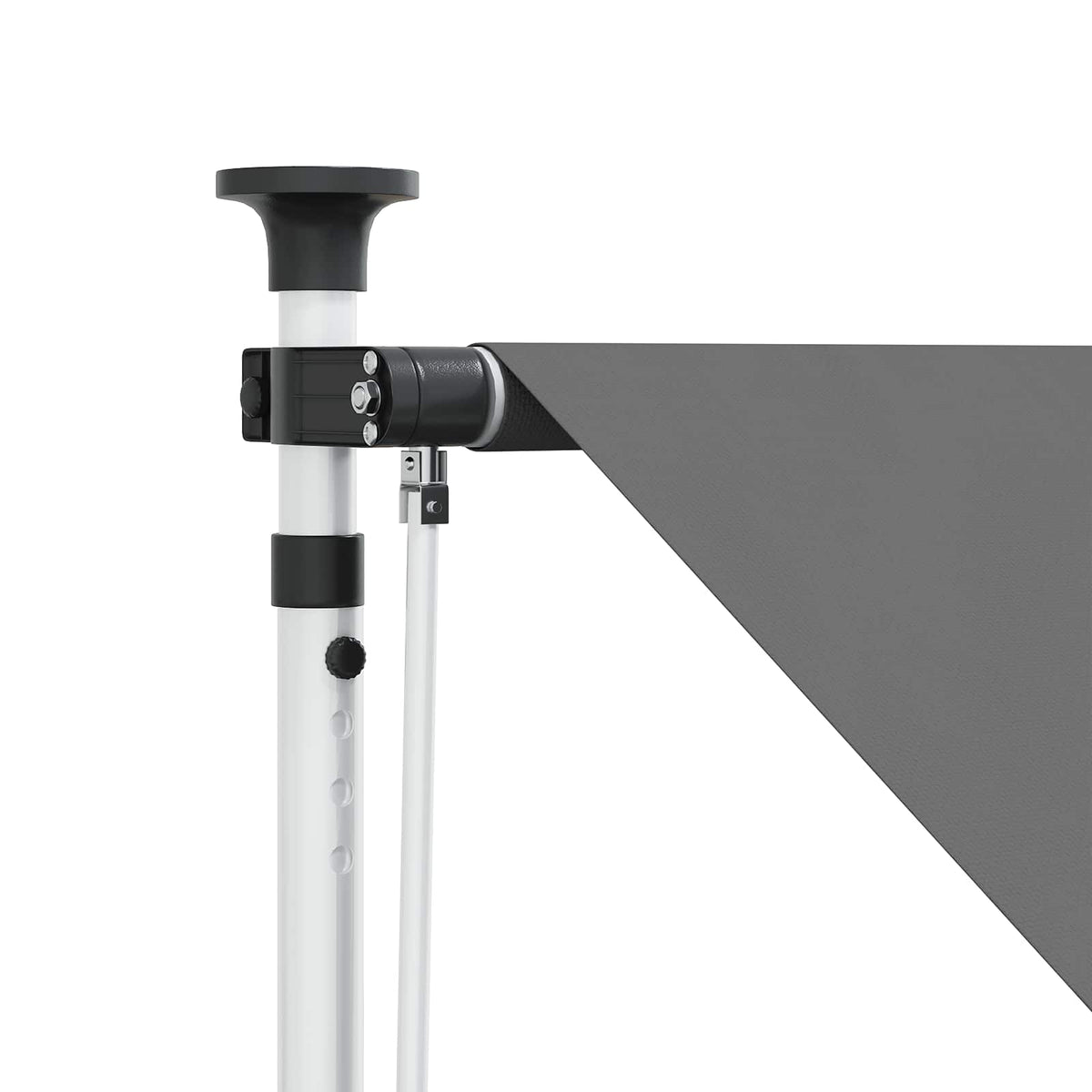 Manual Retractable Awning White frame Width 100 cm Light grey