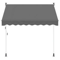 Manual Retractable Awning White frame Width 100 cm Light grey