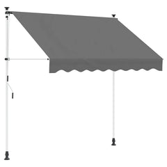 vidaXL Manual Retractable Awning White Frame Width 150 cm