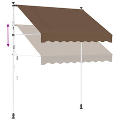 vidaXL Manual Retractable Awning Taupe 250 cm 6