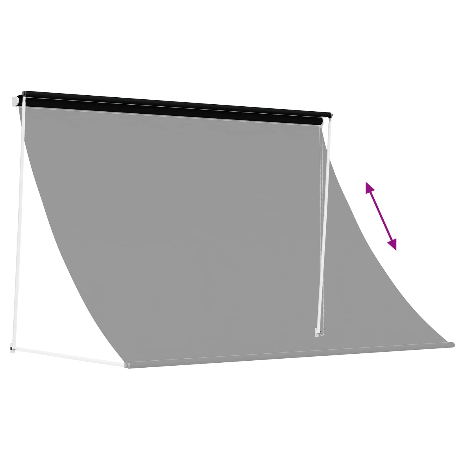 Retractable Awning 350 x 150 cm Black