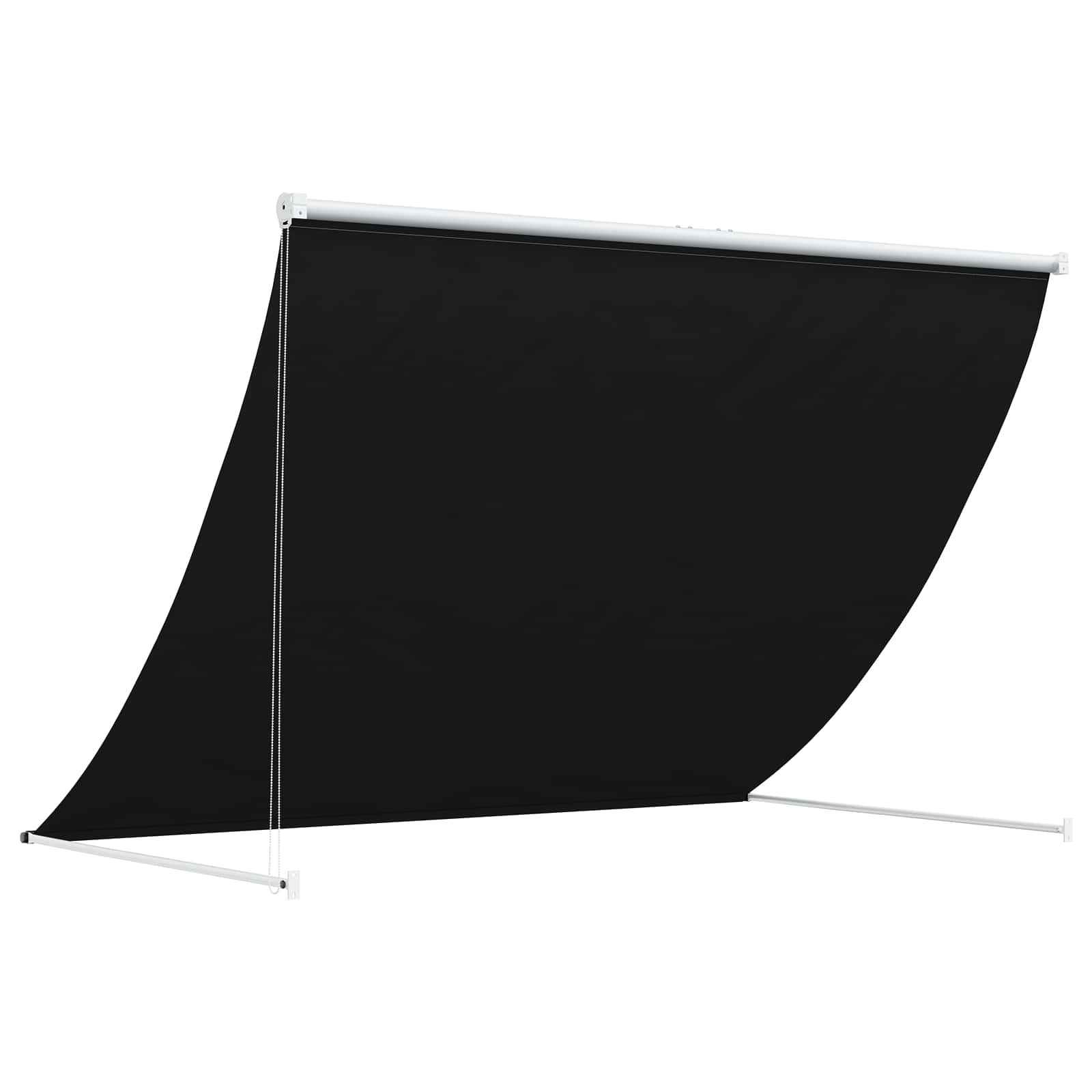 vidaXL Awning Black 400 x 150 cm 180 g / m² Polyester with PU Coated 4