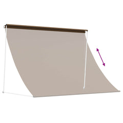vidaXL Awning Taupe 150 x 150 cm 180 g / m² Polyester with PU Coated 6