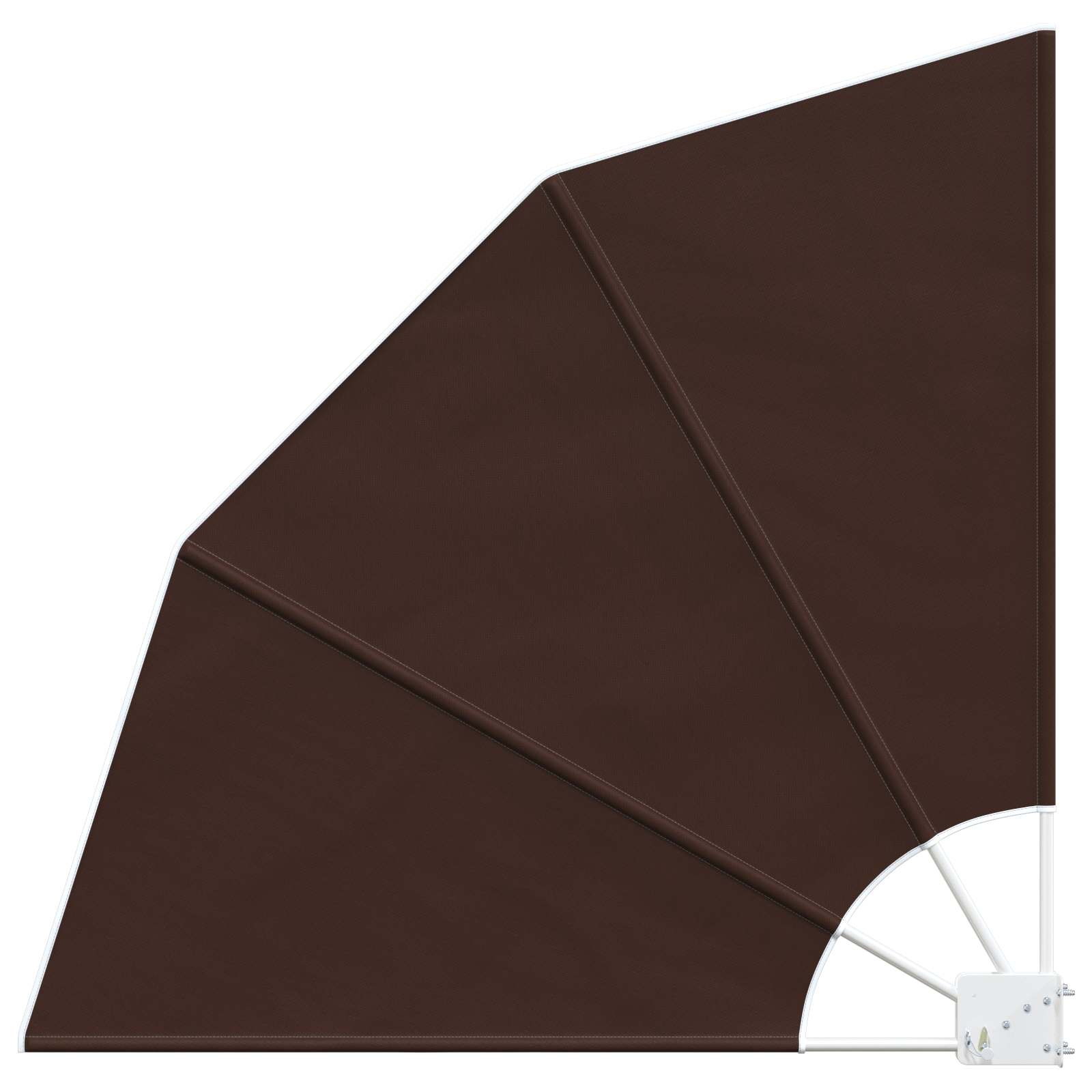 vidaXL Balcony Privacy Screen 210 x 210 cm Polyester Brown 2
