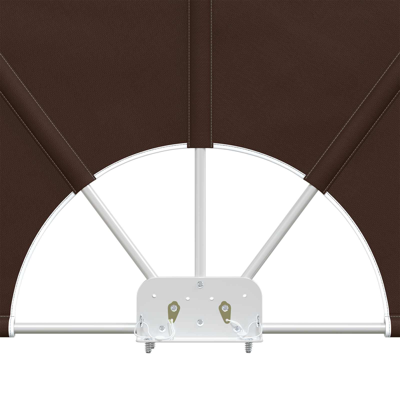 vidaXL Balcony Privacy Screen 240 x 160 cm Polyester Rectangular Brown 5