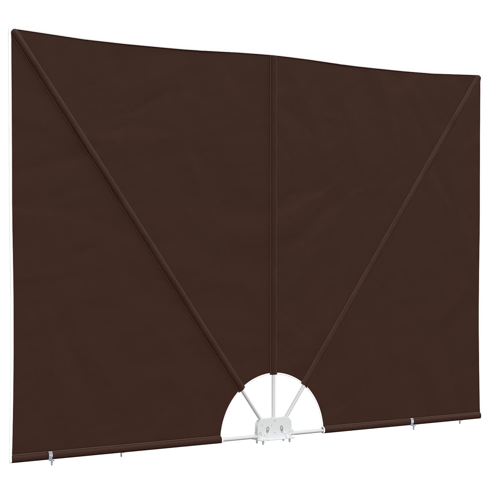 vidaXL Balcony Privacy Screen 240 x 160 cm Polyester Rectangular Brown 2