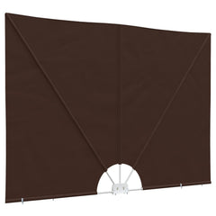 vidaXL Balcony Privacy Screen 240 x 160 cm Polyester Rectangular Brown 2