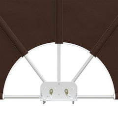 vidaXL Balcony Privacy Screen 150 x 300 cm Polyester Rectangular Brown 5