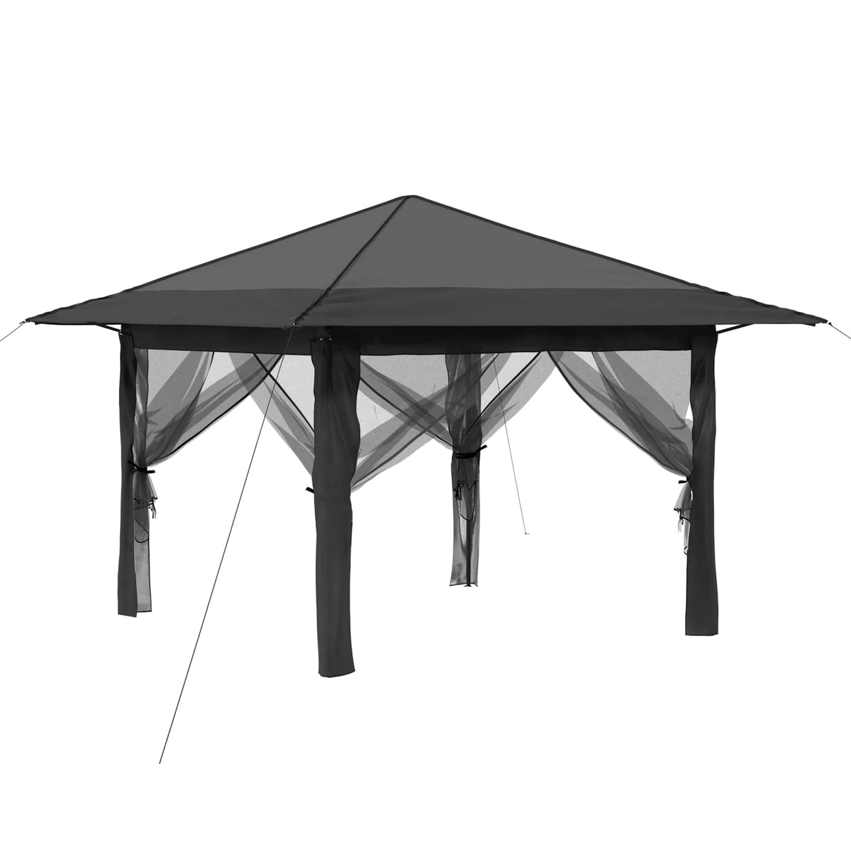 Gazebo 3.3 x 3.3 m Light grey and anthracite with 4 sidewalls