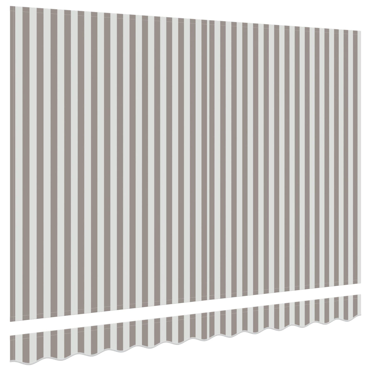 Awning Canopy Replacement for 3x2.5 m Polyester Drop 2.5 m Width 3 m Light grey and white