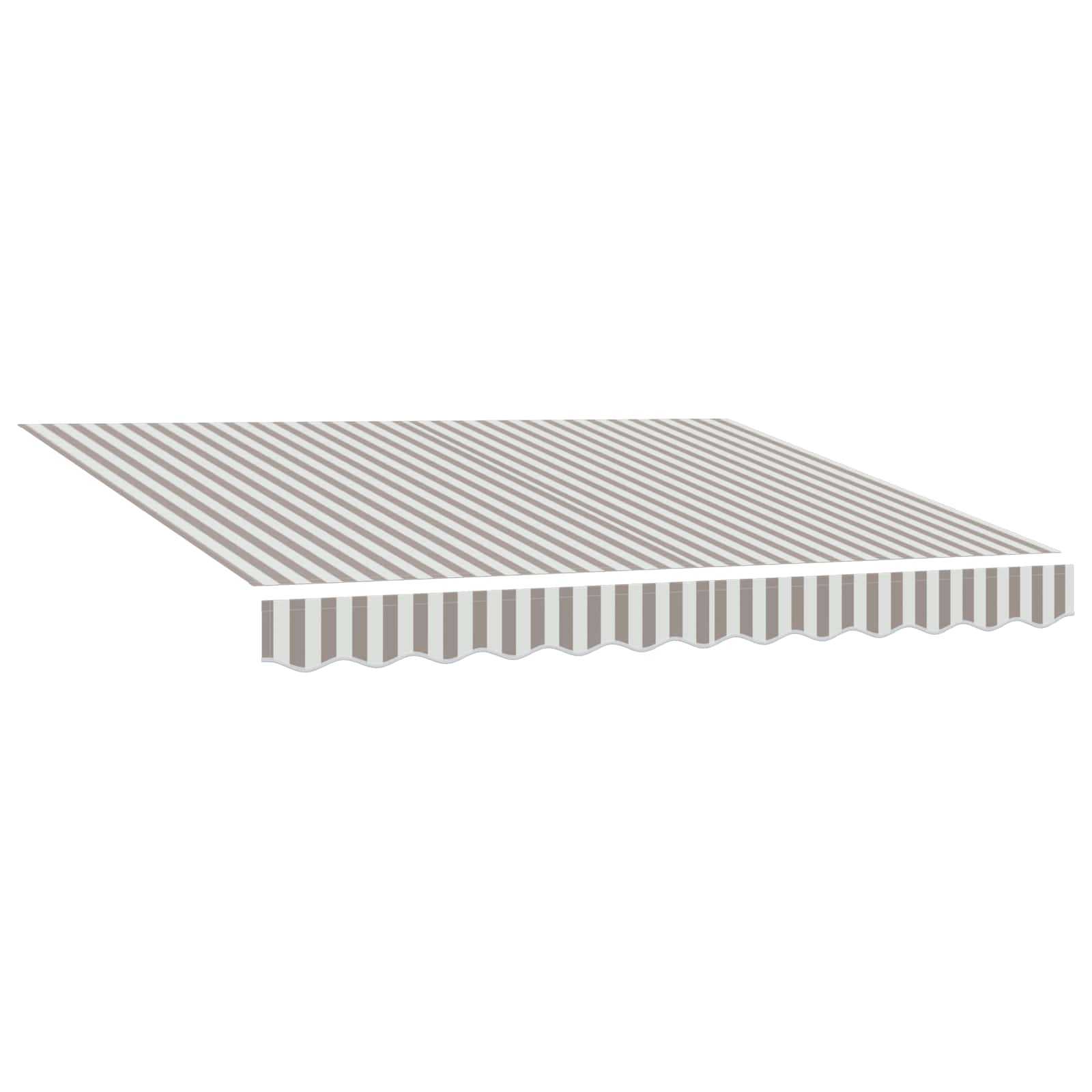 vidaXL Awning Replacement Fabric Light Grey and White 581 x 295 cm 2