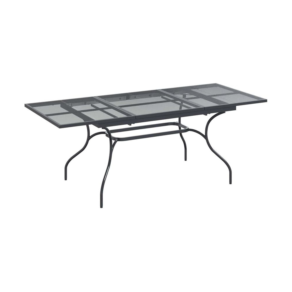vidaXL Garden Dining Set 7 pcs Anthracite Steel 4