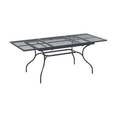 vidaXL Garden Dining Set 7 pcs Anthracite Steel 4