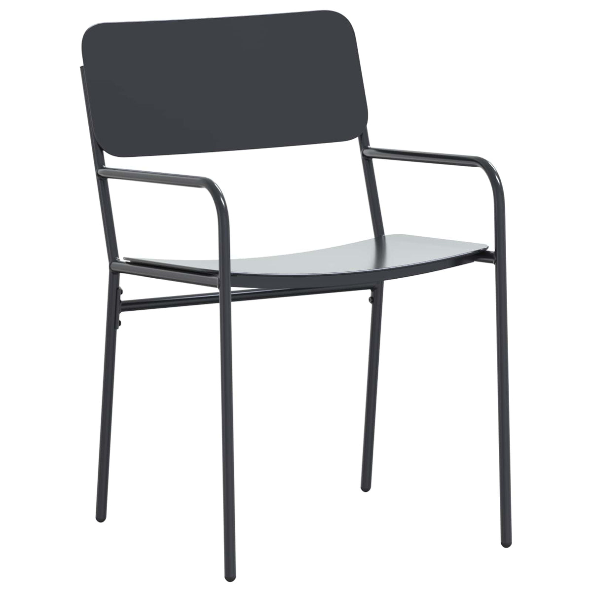 vidaXL Garden Dining Set 9 pcs Anthracite Steel 5