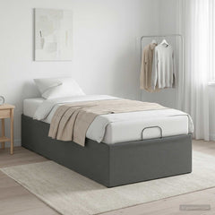 Electric Adjustable Bed Frame 200 x 90 x 33.5 cm Steel 90 x 200 cm Dark grey