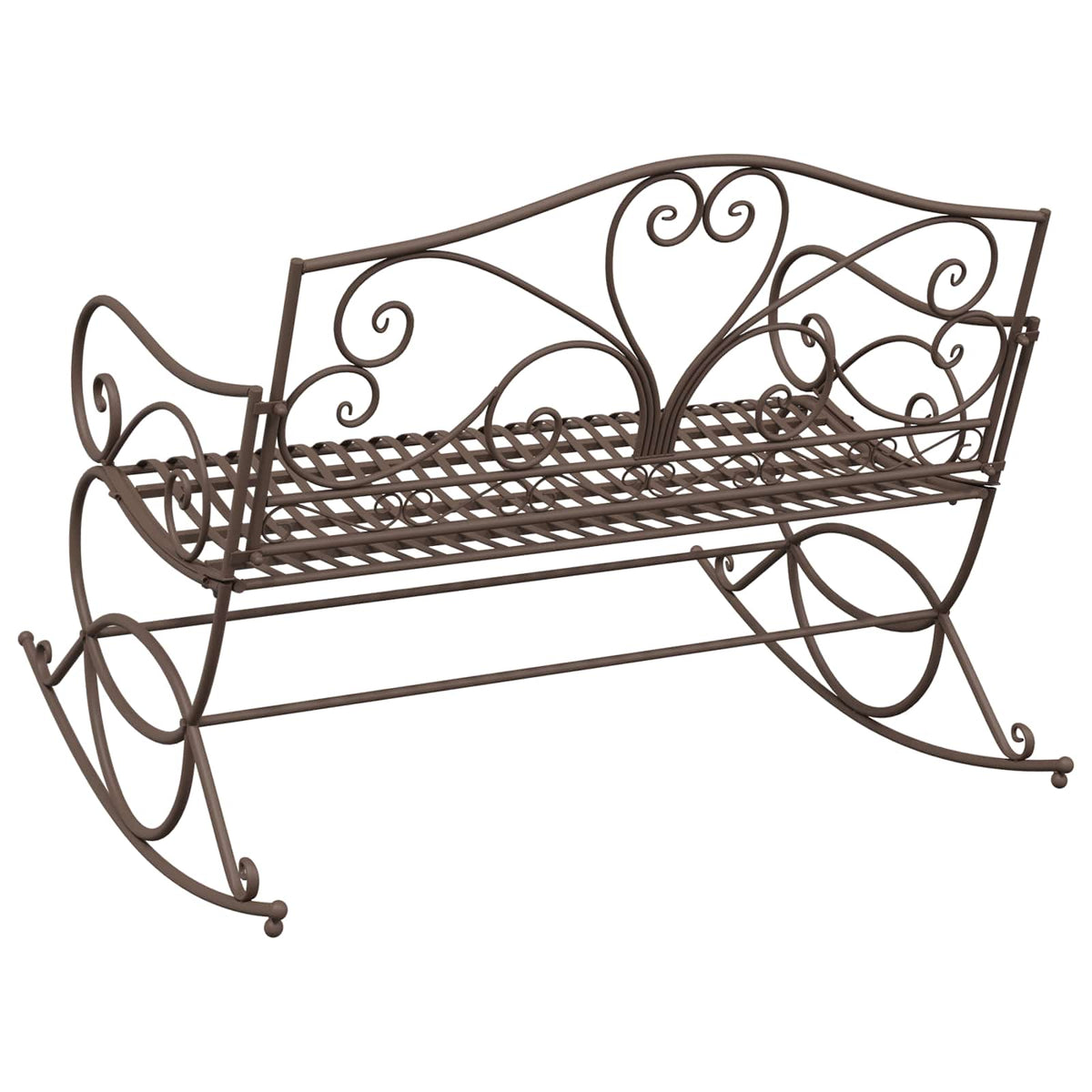 Garden Bench Steel Antique brown