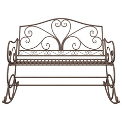 Garden Bench Steel Antique brown