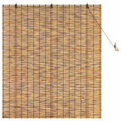 vidaXL Roller Blind Brown 140 x 160 cm Reed 3