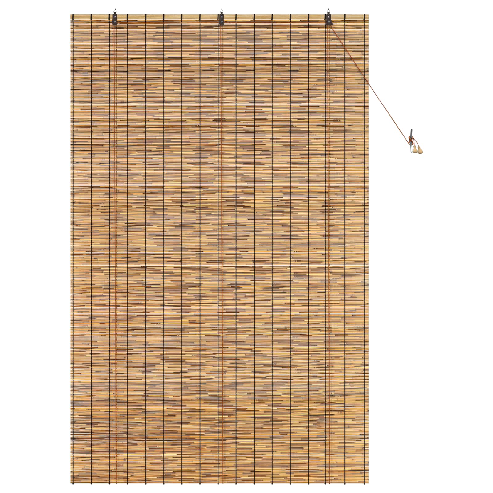 vidaXL Roller Blind Brown 140 x 220 cm Reed 3