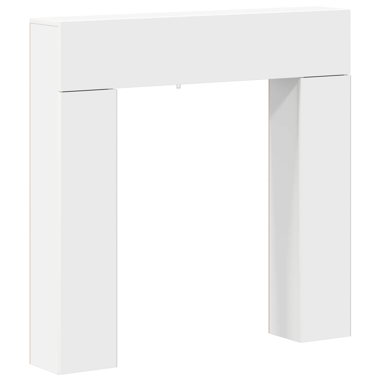 vidaXL Fireplace Surround White 102 x 18 x 100.5 cm Engineered Wood 2