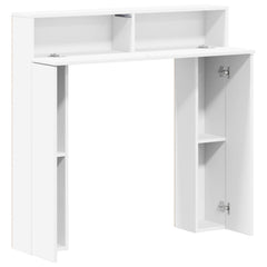 vidaXL Fireplace Surround White 102 x 18 x 100.5 cm Engineered Wood 5