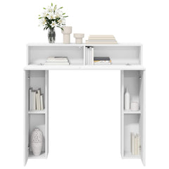 vidaXL Fireplace Surround White 102 x 18 x 100.5 cm Engineered Wood 4