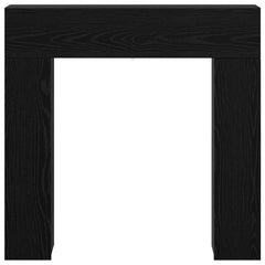 vidaXL Fireplace Surround Black Oak 102 x 18 x 100.5 cm 6