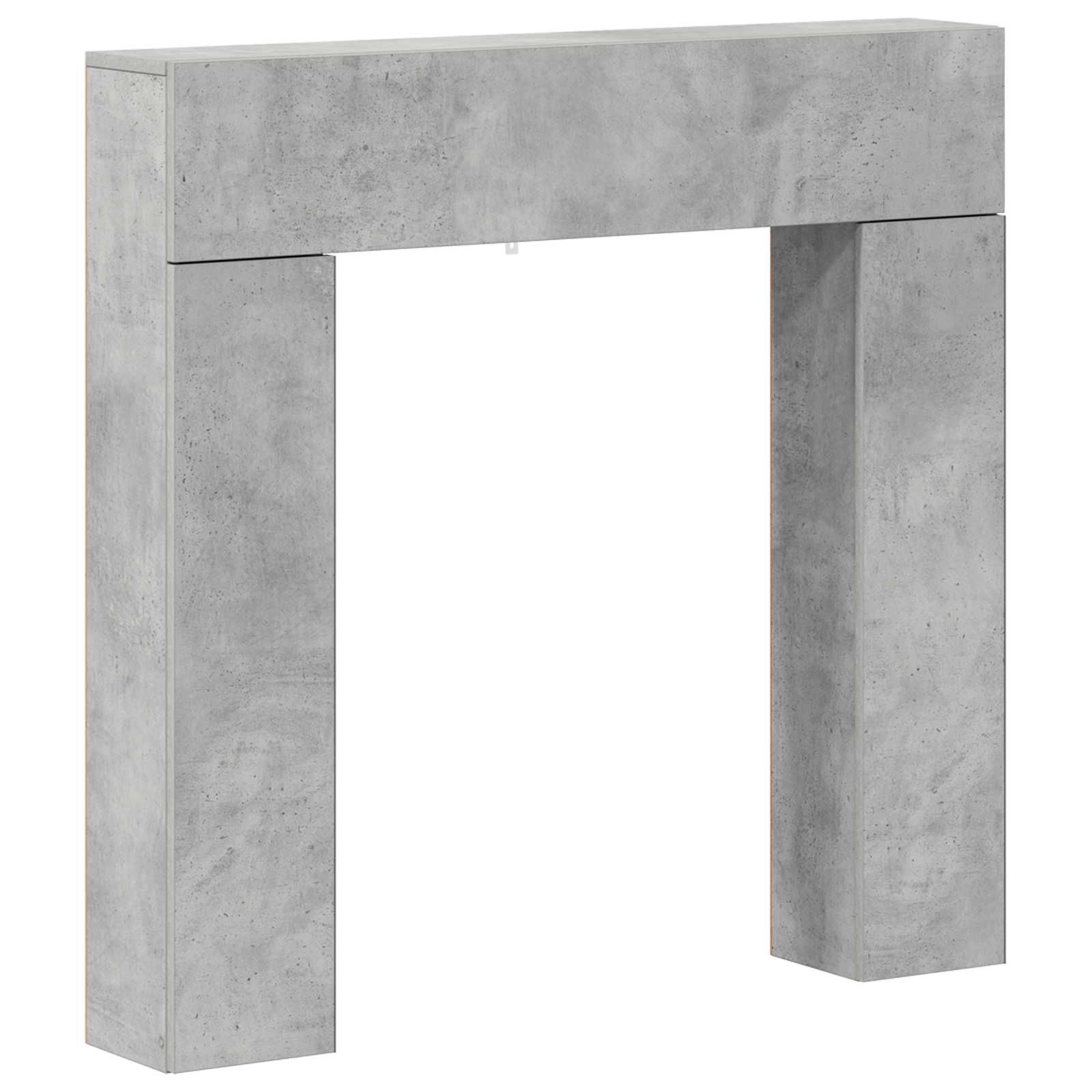 vidaXL Fireplace Surround Concrete Grey 102 x 18 x 100.5 cm 2