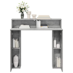 vidaXL Fireplace Surround Concrete Grey 102 x 18 x 100.5 cm 4