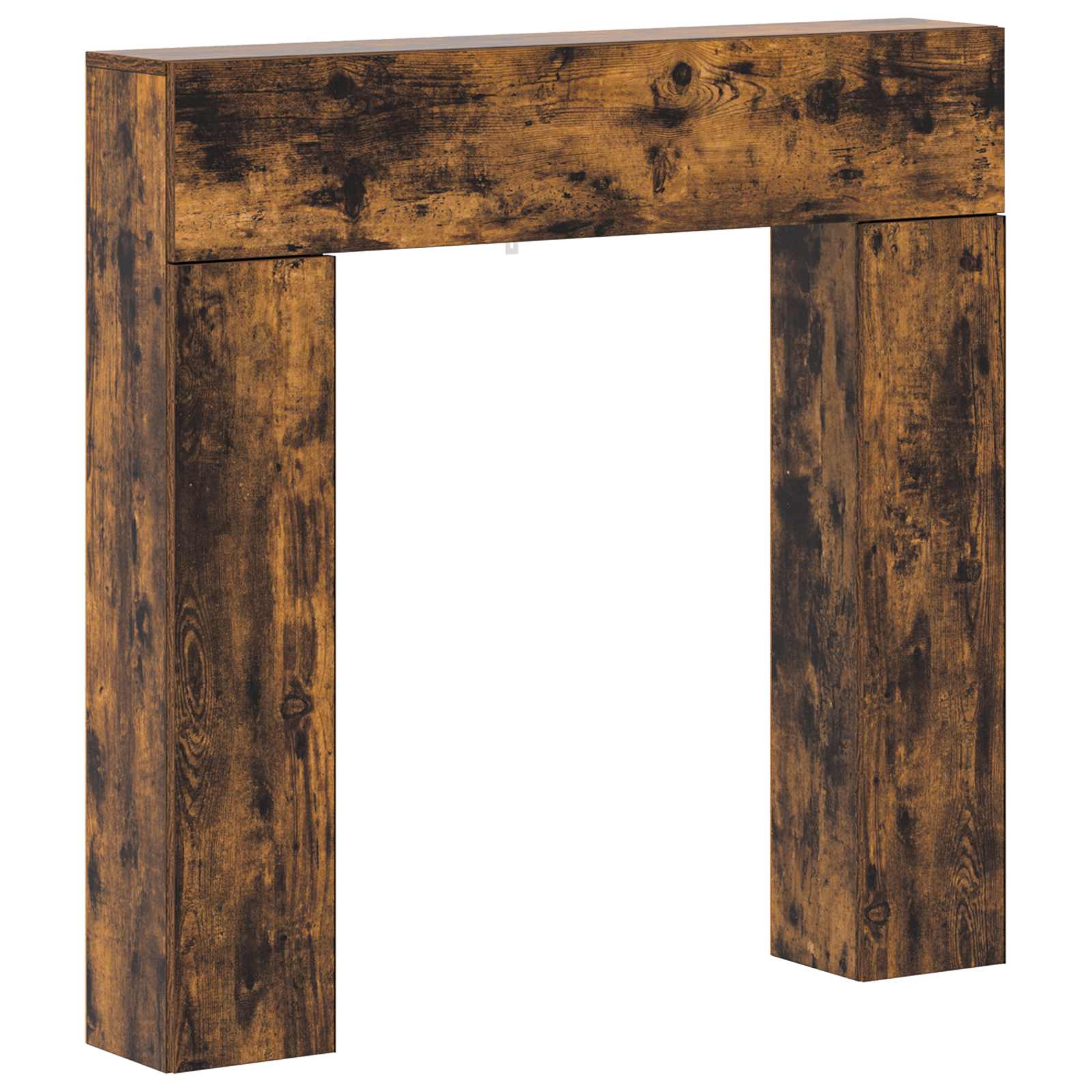 vidaXL Fireplace Surround Smoked Oak 102 x 18 x 100.5 cm 2