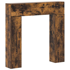 vidaXL Fireplace Surround Smoked Oak 102 x 18 x 100.5 cm 2