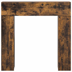 vidaXL Fireplace Surround Smoked Oak 102 x 18 x 100.5 cm 6