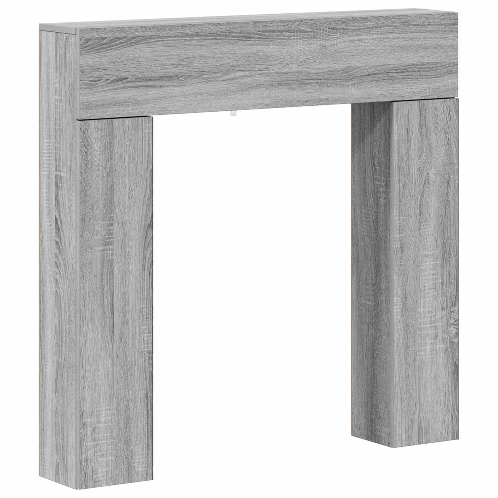 vidaXL Fireplace Surround Grey Sonoma 102 x 18 x 100.5 cm 2