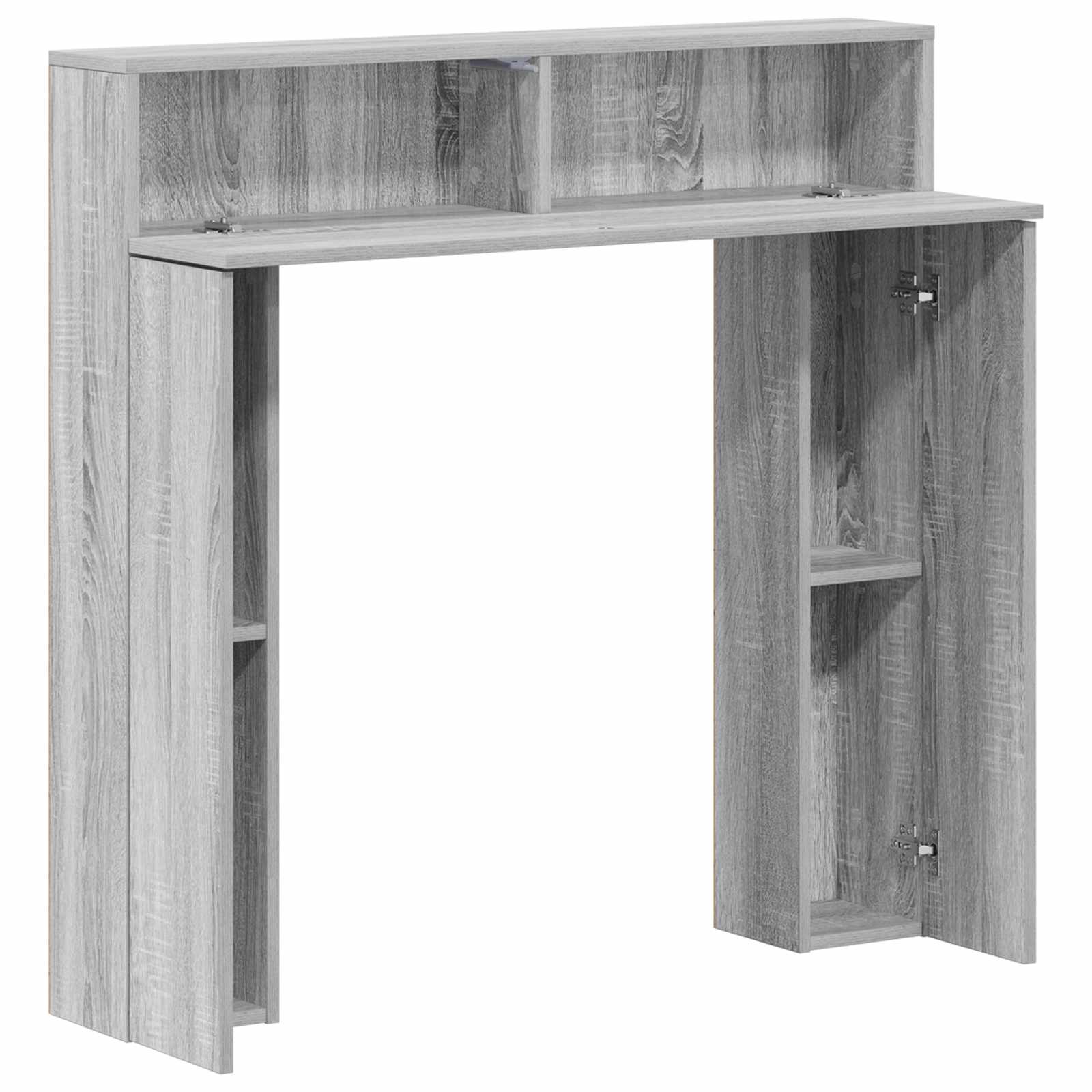 vidaXL Fireplace Surround Grey Sonoma 102 x 18 x 100.5 cm 5