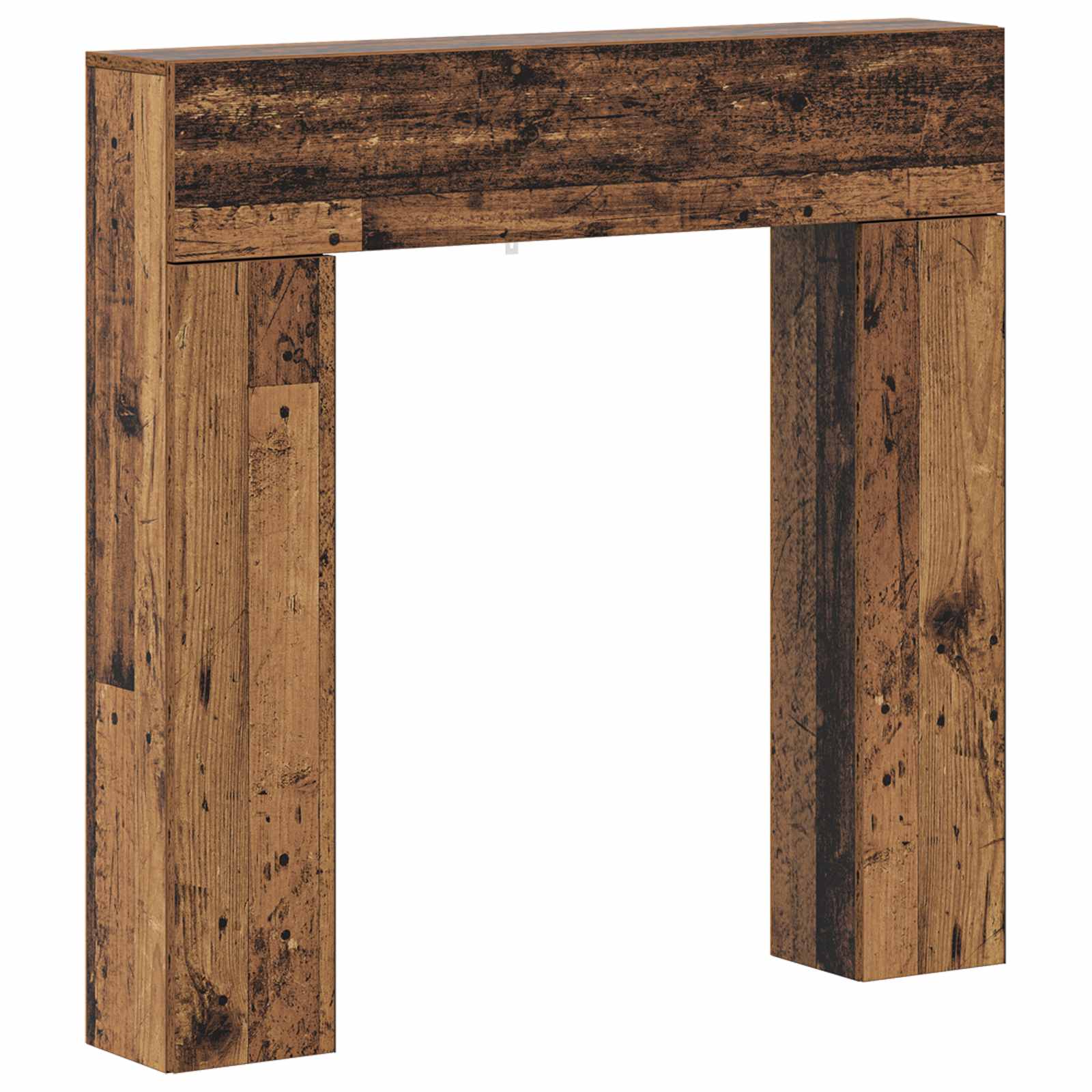 vidaXL Fireplace Surround Old Wood 102 x 18 x 100.5 cm Engineered Wood 2