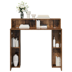 vidaXL Fireplace Surround Old Wood 102 x 18 x 100.5 cm Engineered Wood 4