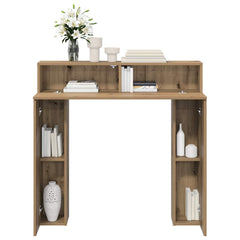 vidaXL Fireplace Surround Artisan Oak 102 x 18 x 100.5 cm 4