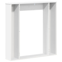 vidaXL Fireplace Surround White 100 x 20 x 100 cm Engineered Wood 6