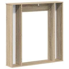 vidaXL Fireplace Surround Sonoma Oak 100 x 20 x 100 cm Engineered Wood 6