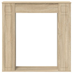vidaXL Fireplace Surround Sonoma Oak 100 x 20 x 100 cm Engineered Wood 4