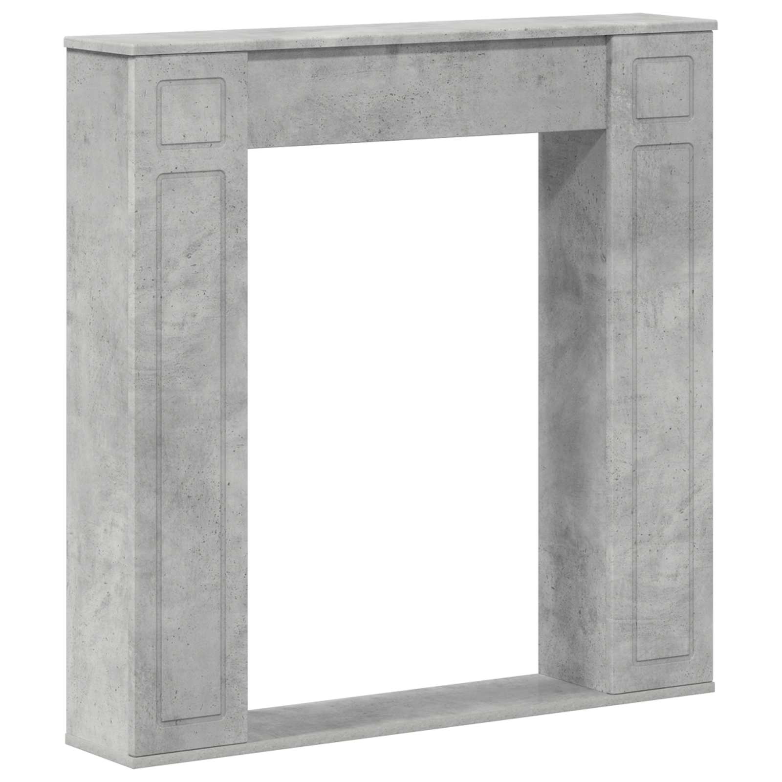 vidaXL Fireplace Surround Concrete Grey 100 x 20 x 100 cm 2