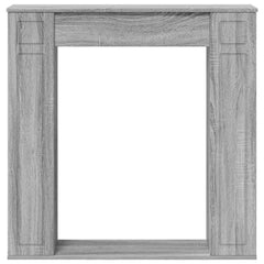vidaXL Fireplace Surround Grey Sonoma 100 x 20 x 100 cm 4