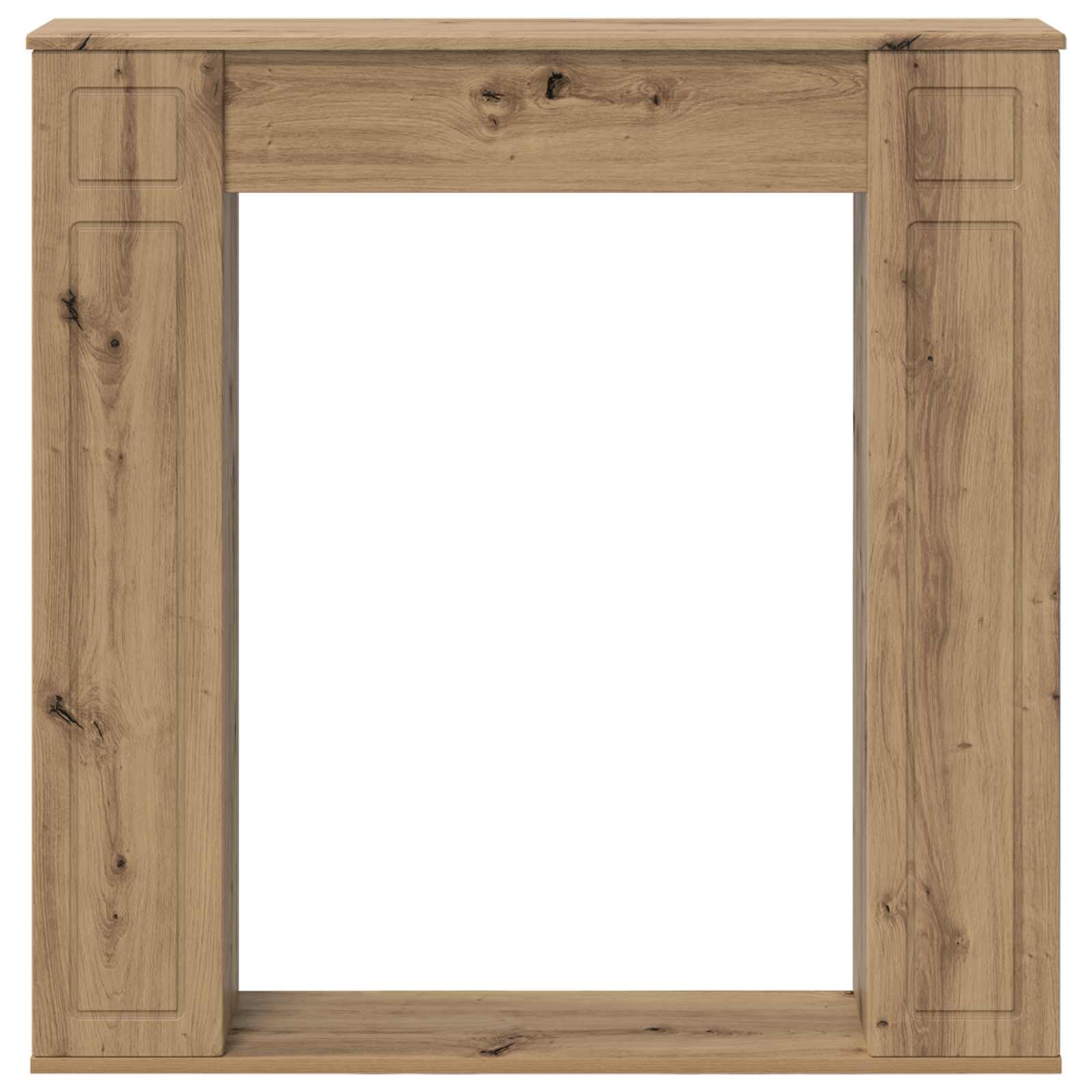 vidaXL Fireplace Surround Artisan Oak 100 x 20 x 100 cm 4