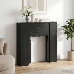Fireplace Surround 93 x 20 x 89 cm Engineered Wood Black