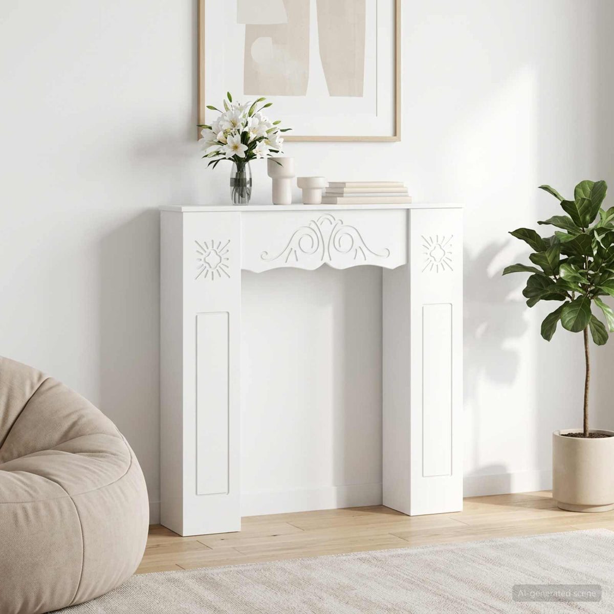 vidaXL Fireplace Surround 102 x 20 x 102 cm Engineered Wood
