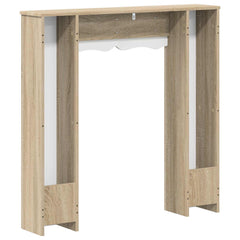 vidaXL Fireplace Surround Sonoma Oak 102 x 20 x 102 cm Engineered Wood 6