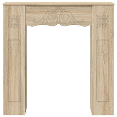 vidaXL Fireplace Surround Sonoma Oak 102 x 20 x 102 cm Engineered Wood 4